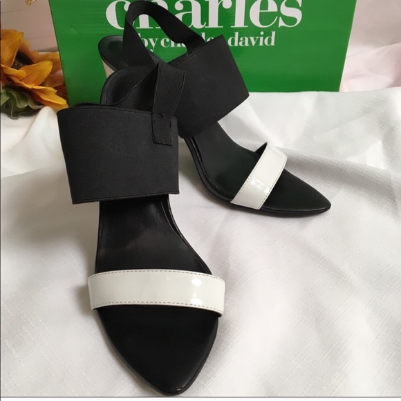 Charles by Charles David B&W sandals - Picture 1 of 6